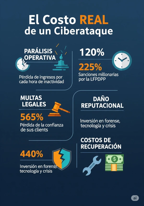 Infografía costo ciberataque