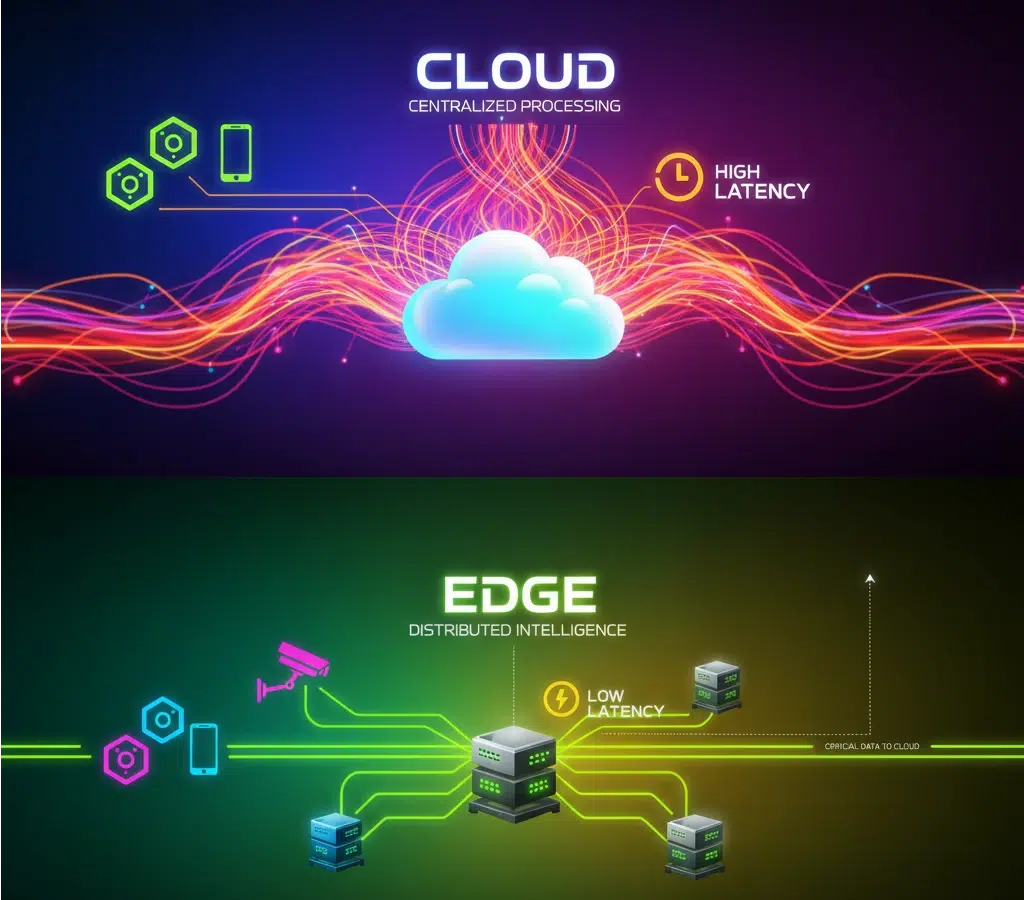 Diferencia Edge Computing y Nube Tradicional