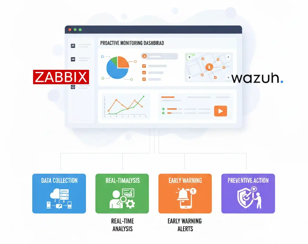 Monitoreo activo de TI Zabbix y Wazuh