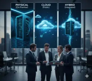 Servidor Físico vs Nube vs Híbrido