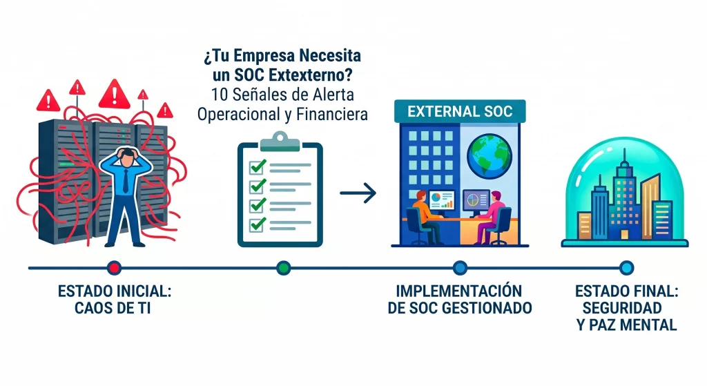 Timeline apoyo externo en ciberseguridad