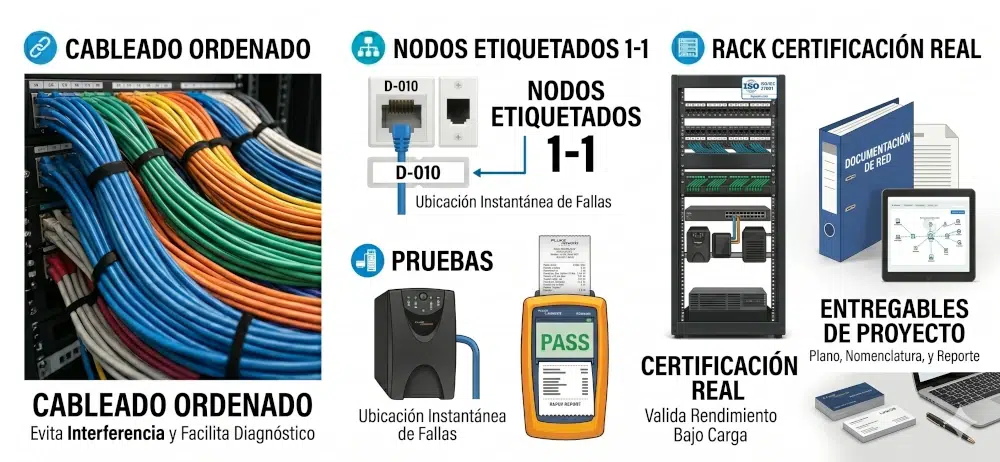 Infografía de cableado estructurado de voz y datos