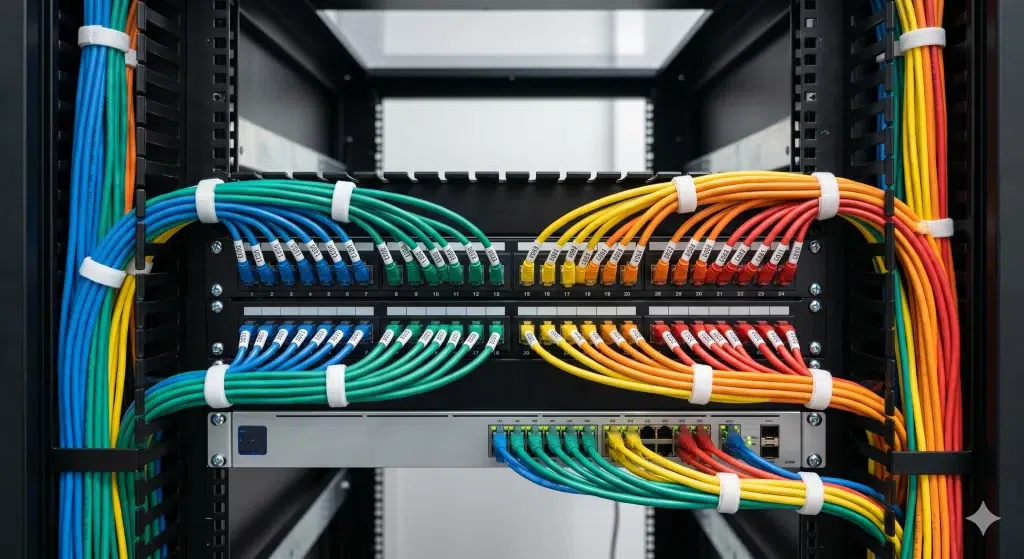 Rack de telecomunicaciones y cableado estructurado